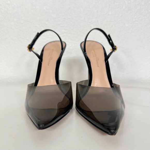 Gianvito Rossi Ribbon d'Orsay Plexi and Leather Slingback Pumps - Size 36 - Picture 3 of 9